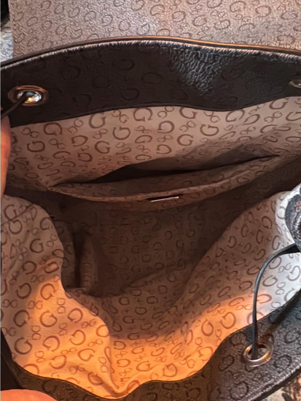 GUESS Monogram Flap Backpack + Quilted Mini Backpack Set - Picture 4 of 7
